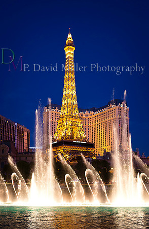 The not real Eiffel Tower at the imitation Paris.
